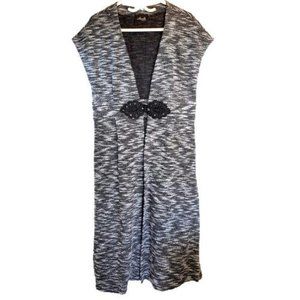 Women coat Vest / Graphite Sleeveless Coat/ simple